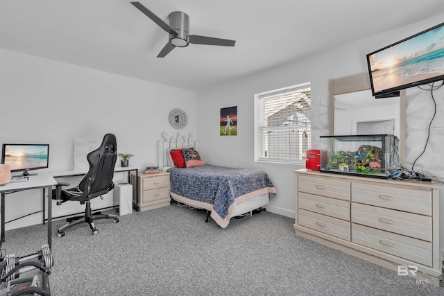 1352 W Fairway Dr, Gulf Shores, AL 36542 - bedroom featuring a ceiling fan and carpet
