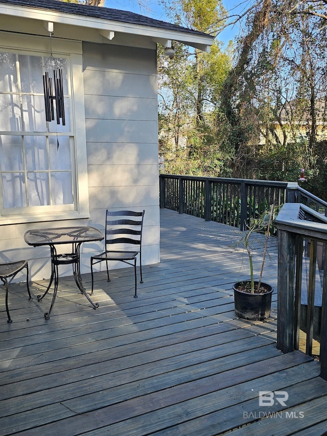 view of wooden terrace