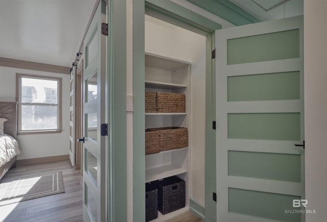 interior space featuring light hardwood / wood-style flooring