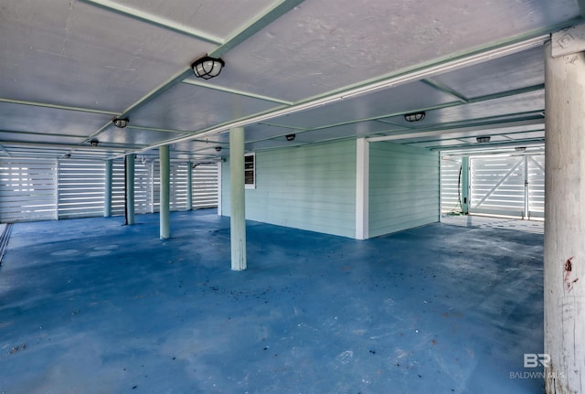 garage with a carport