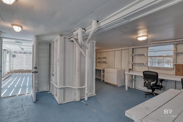 view of basement