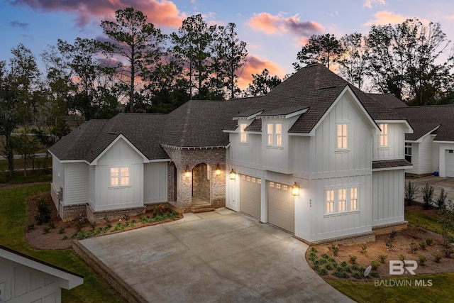 view of front of house featuring a garage