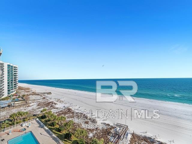 water view featuring a beach view