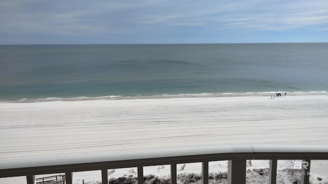 water view featuring a beach view