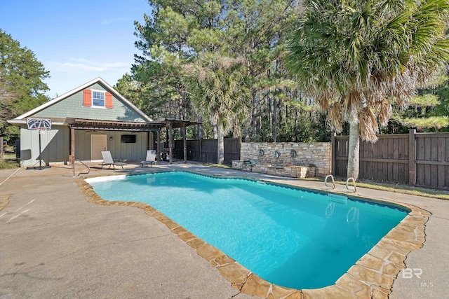 view of pool with a patio area