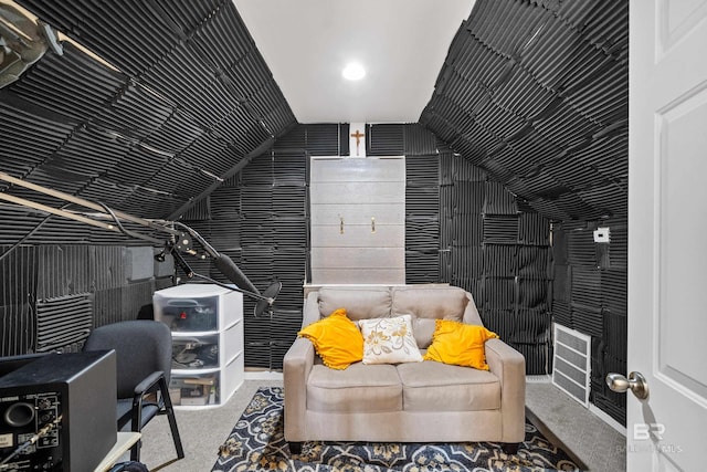 bonus room featuring carpet and lofted ceiling