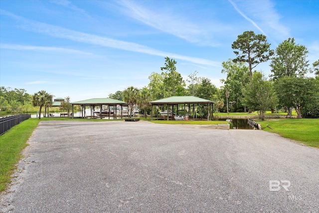 view of community featuring a gazebo