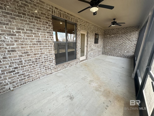 view of patio / terrace with ceiling fan