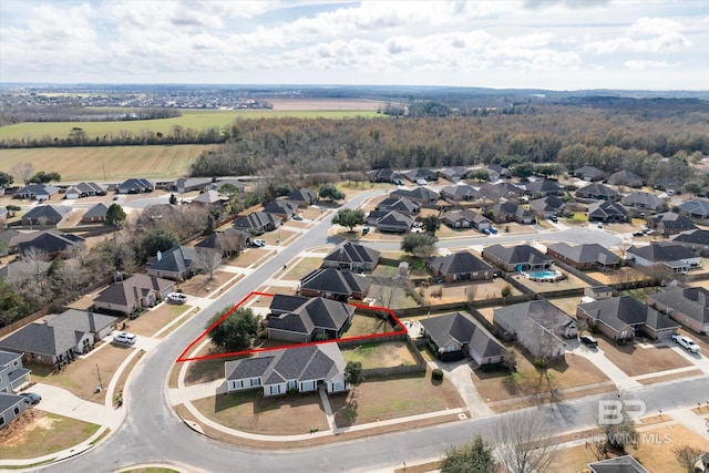 birds eye view of property