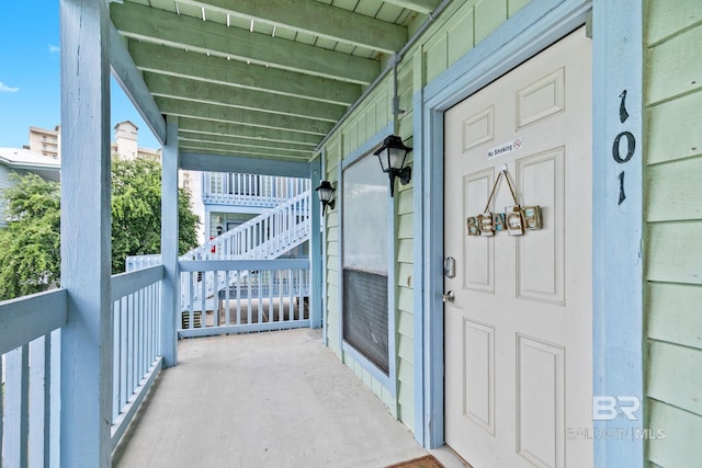 view of doorway to property