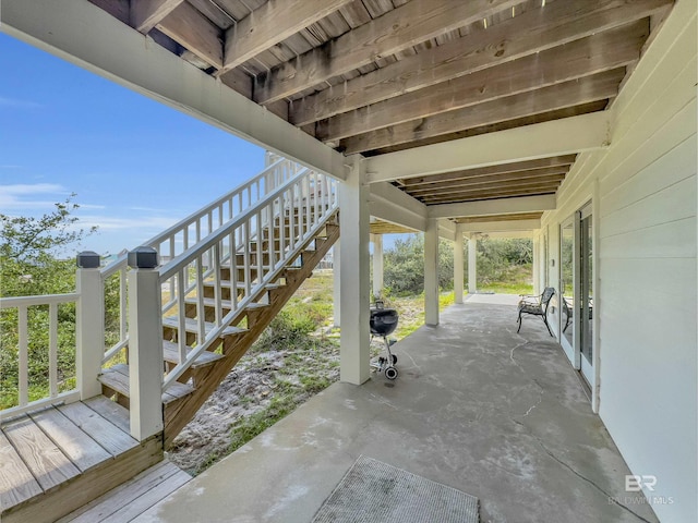 view of patio featuring area for grilling