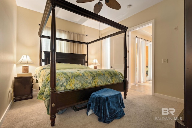 1430 Regency Rd Unit C103, Gulf Shores, AL 36542 - carpeted bedroom featuring baseboards and ceiling fan