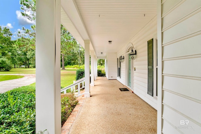 view of patio / terrace featuring a porch