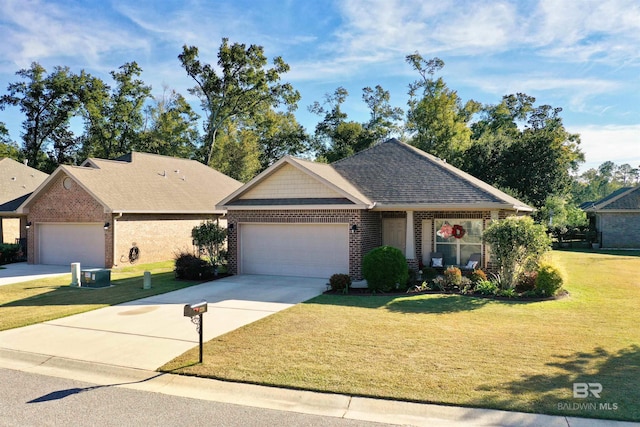 1234 Surrey Loop, Foley, AL 36535 - view of front of house with an attached garage, brick siding, a front yard, and driveway