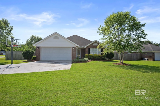 129 Oakwood Ave, Fairhope, AL 36532 - ranch-style house featuring brick siding, concrete driveway, and an attached garage