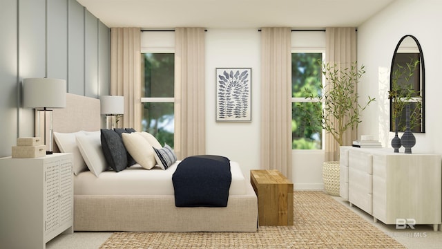 view of carpeted bedroom