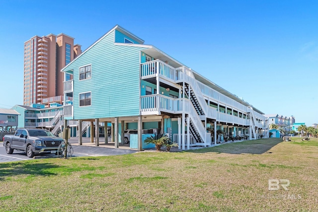 view of building exterior featuring stairway