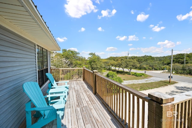 view of wooden terrace