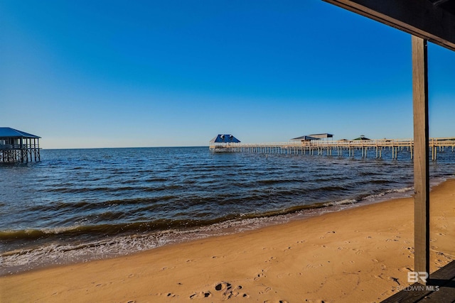 water view with a beach view