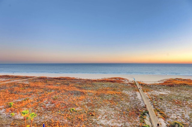 property view of water with a view of the beach