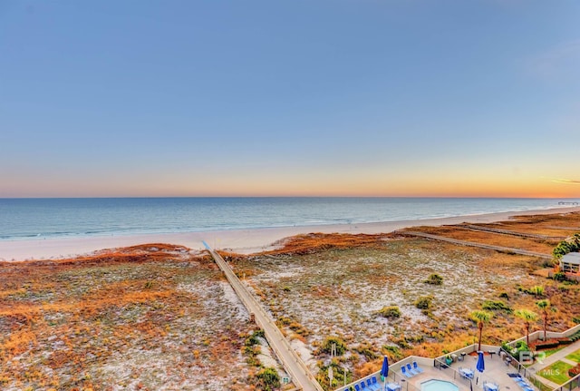 water view featuring a view of the beach