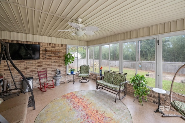2553 Santa Rosa Dr, Lillian, AL 36549 - sunroom with ceiling fan