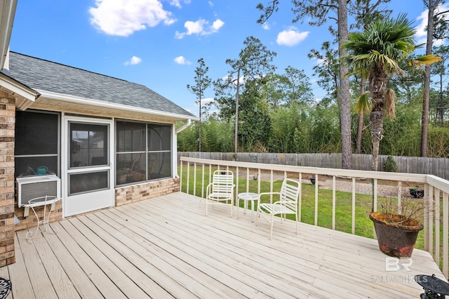 2553 Santa Rosa Dr, Lillian, AL 36549 - wooden terrace featuring a sunroom
