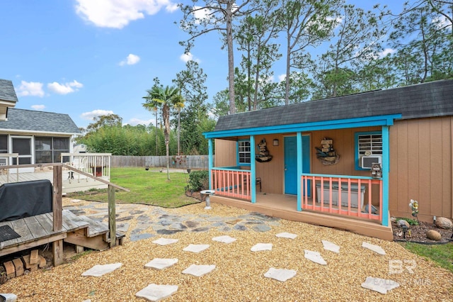 2553 Santa Rosa Dr, Lillian, AL 36549 - view of outdoor structure featuring a sunroom and an outbuilding
