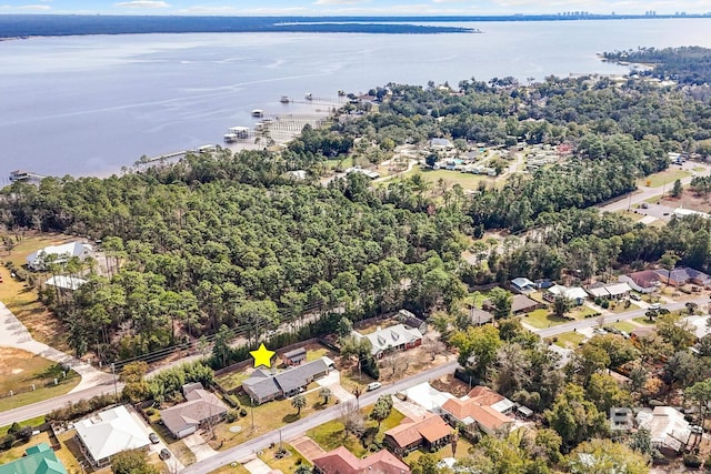 2553 Santa Rosa Dr, Lillian, AL 36549 - aerial overview of property's location with a nearby body of water and nearby suburban area
