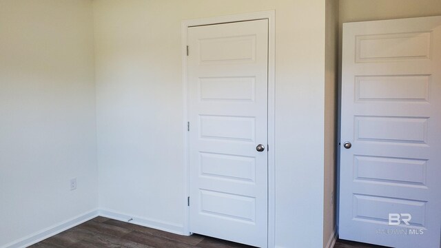 interior space featuring dark hardwood / wood-style floors