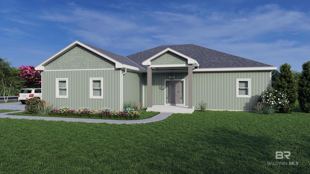 LOT9 Tall Timber Ln, Elberta, AL 36530 - single story home featuring a front lawn, board and batten siding, and roof with shingles