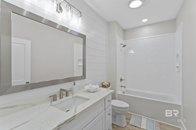 LOT9 Tall Timber Ln, Elberta, AL 36530 - bathroom featuring vanity, shower / washtub combination, and wood finished floors