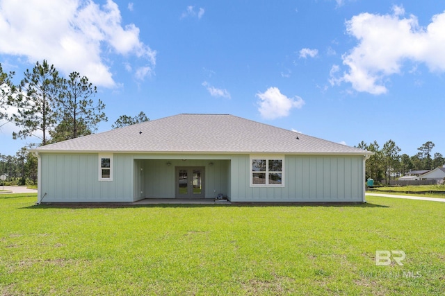 LOT9 Tall Timber Ln, Elberta, AL 36530 - back of house featuring french doors and a lawn
