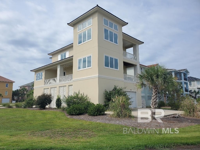 view of property featuring a garage