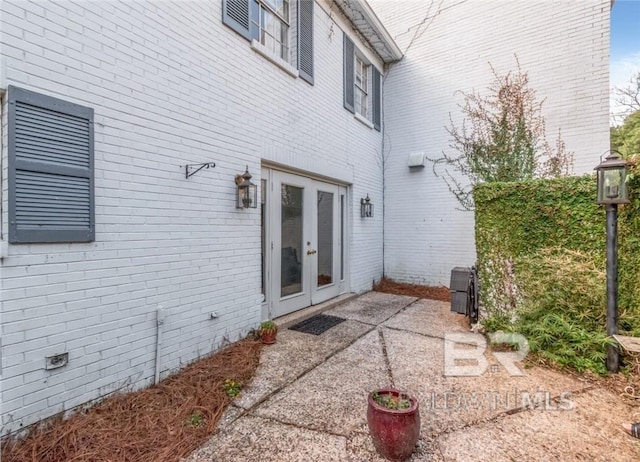 exterior space featuring french doors