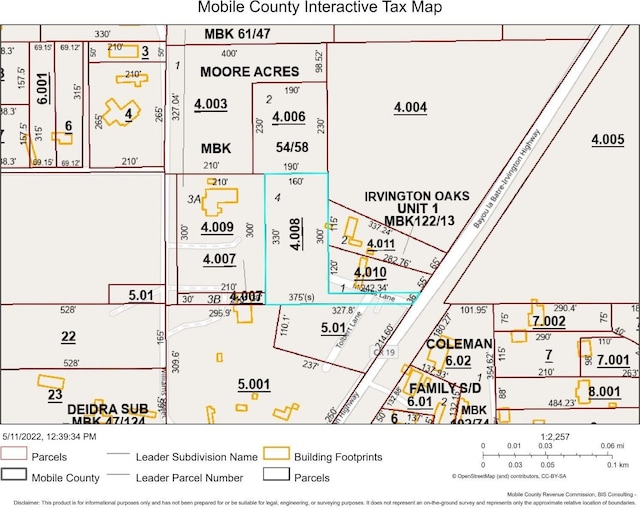 0 Pearl Ln, Irvington AL, 36544 land for sale