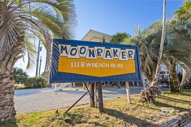 view of community sign