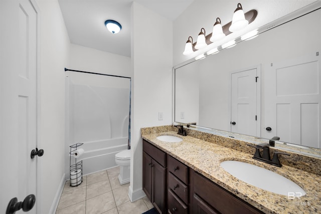 1246 Pembroke Way, Foley, AL 36535 - full bath with double vanity, tile patterned floors, and bathtub / shower combination