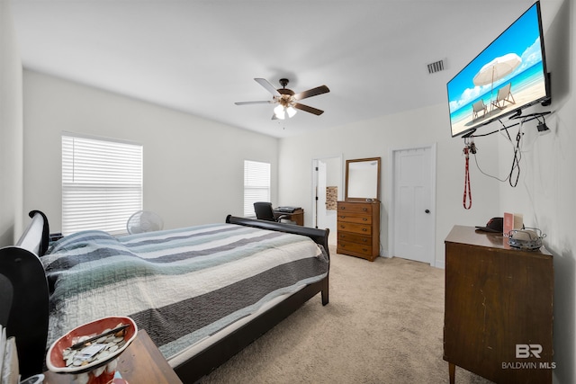 1246 Pembroke Way, Foley, AL 36535 - bedroom with light carpet and a ceiling fan