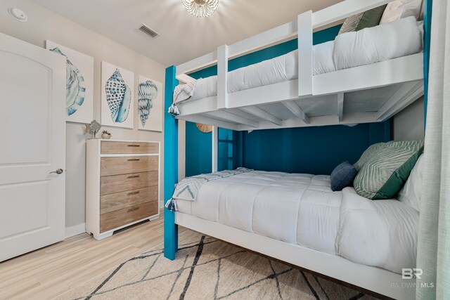 3214 Dolphin Dr, Gulf Shores, AL 36542 - bedroom with visible vents and wood finished floors