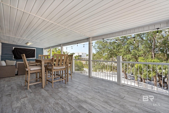 view of sunroom