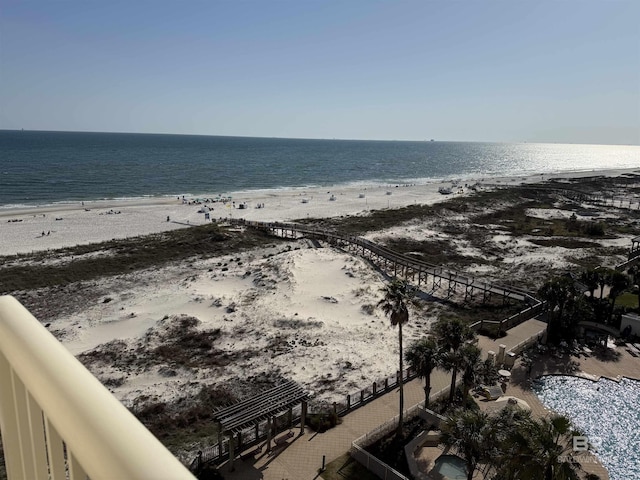 water view featuring a view of the beach