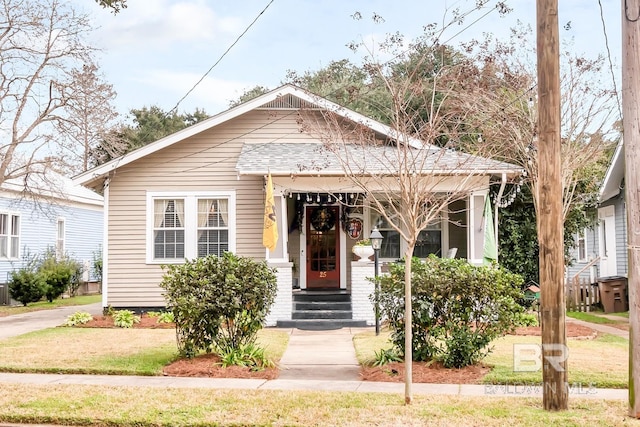 view of bungalow-style home