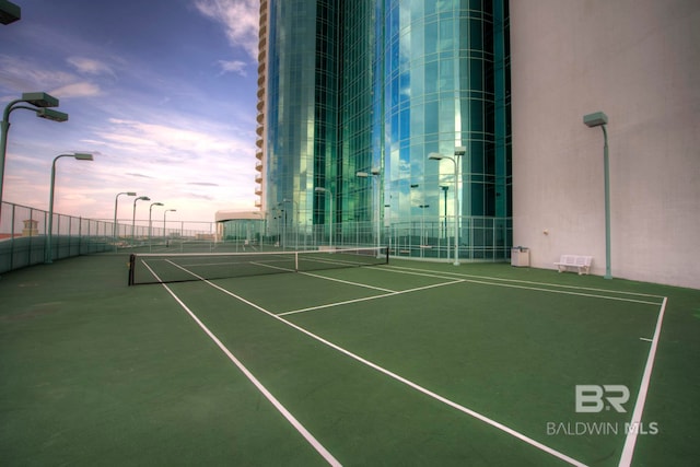 view of tennis court