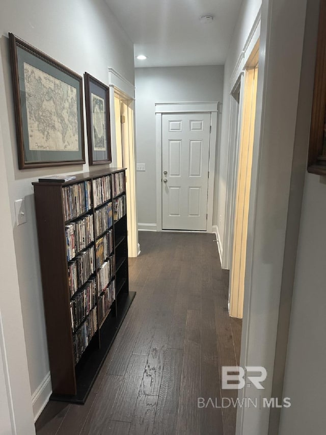 3872 Stafford Blvd, Gulf Shores, AL 36542 - hallway featuring dark wood-style floors and recessed lighting