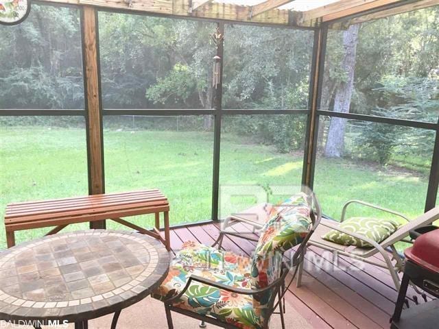 view of sunroom / solarium