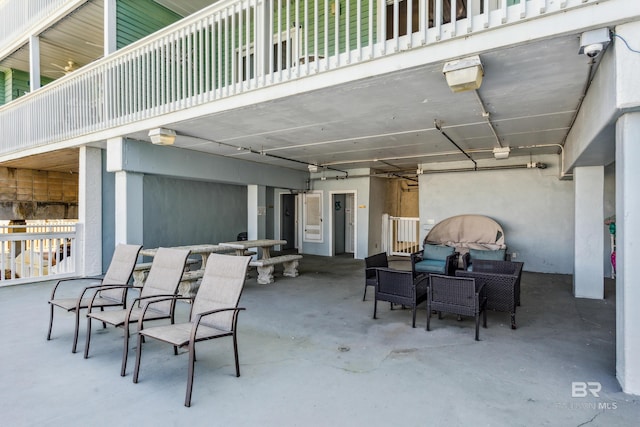 view of patio with outdoor dining space
