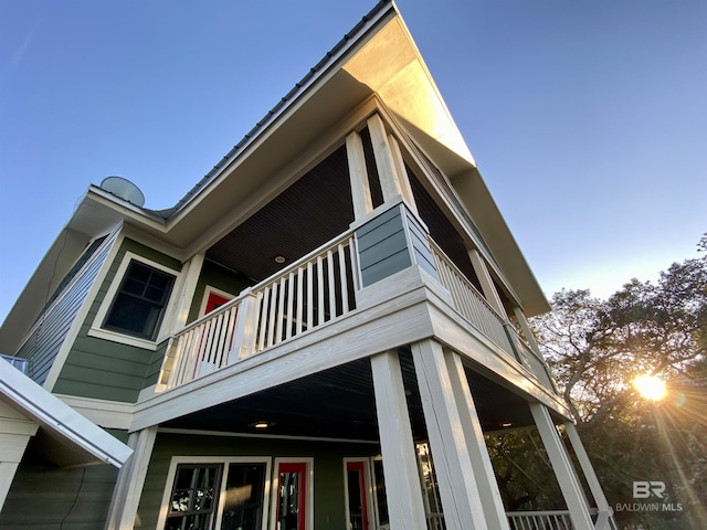 544 S Windmill Ridge Rd, Gulf Shores, AL 36542 - view of home's exterior with a balcony
