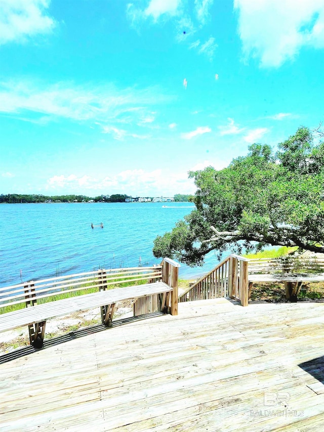 544 S Windmill Ridge Rd, Gulf Shores, AL 36542 - wooden deck featuring a water view