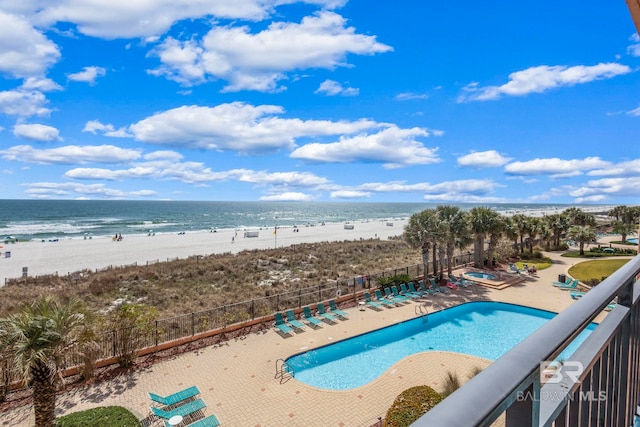 25250 Perdido Beach Blvd Unit 304E, Orange Beach, AL 36561 - community pool with a view of the beach, fence, and a water view